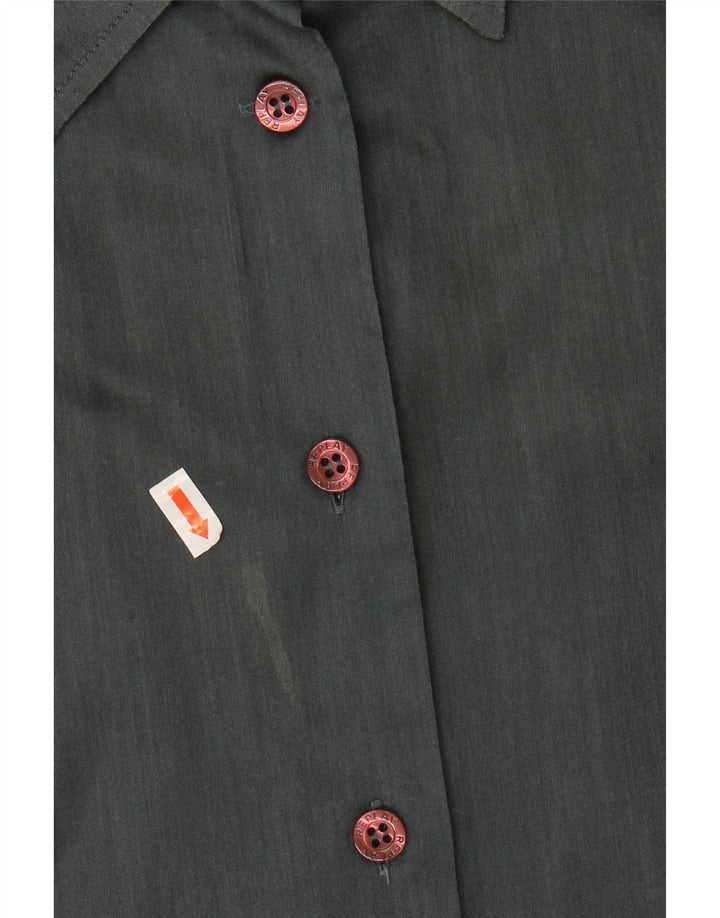 Camisa feminina REPLAY UK 10 algodão cinza pequeno