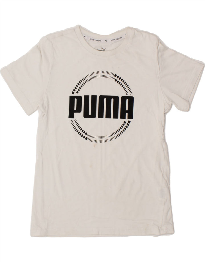 PUMA Boys Graphic T-Shirt Top 11-12 Years  White Cotton Vintage Puma and Second-Hand Puma from Messina Hembry 