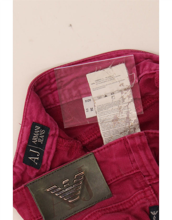 ARMANI Womens Straight Jeans W31 L31 Purple Cotton Vintage Armani and Second-Hand Armani from Messina Hembry 