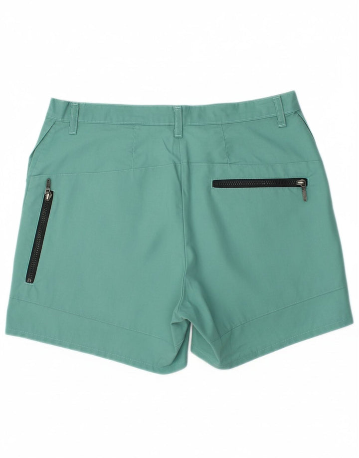 Shorts cargo feminino ROHAN W32 grande poliéster turquesa