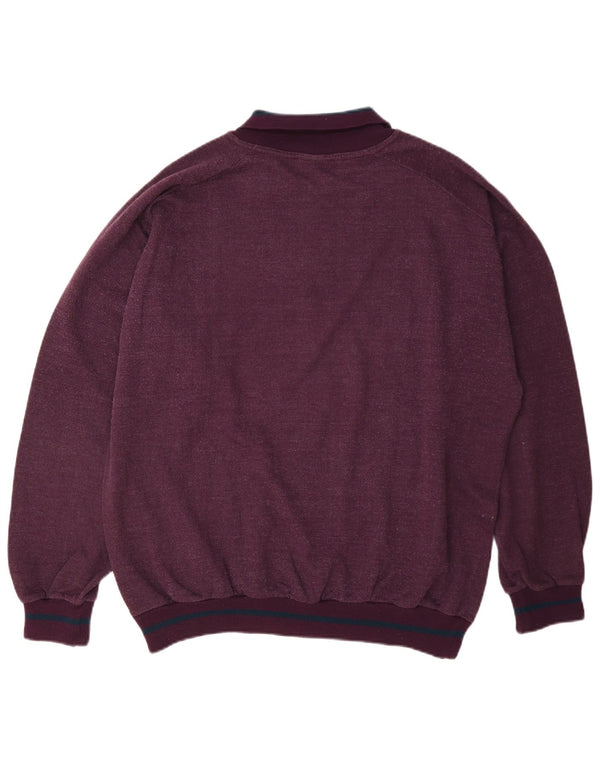 Moletom masculino C&A com gola polo gráfica EU 52/54 grande algodão borgonha