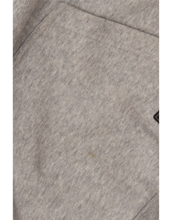 Adidas Mens Hoodie Jumper Pequeno Cinza Colorblock Algodão