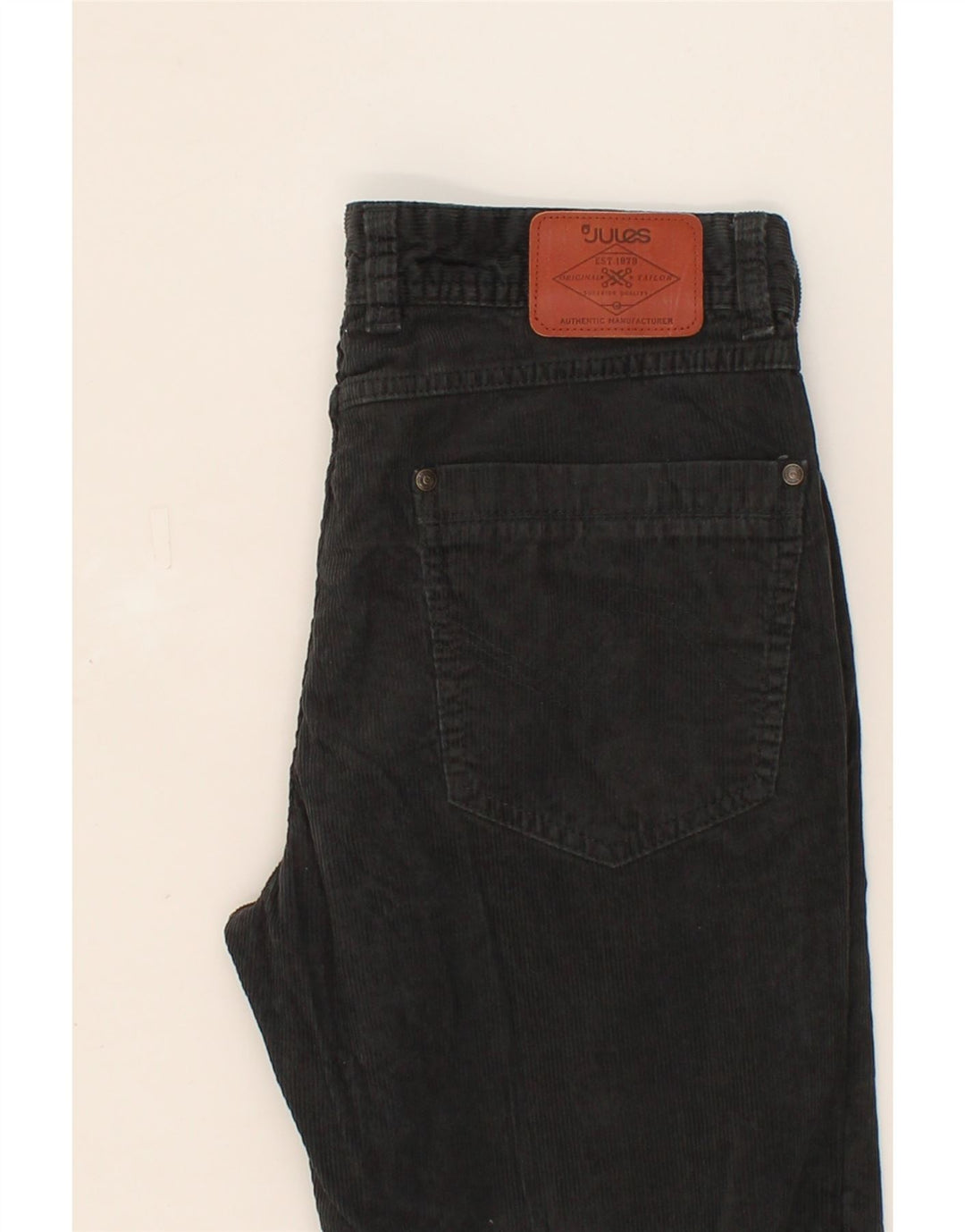 JULES Mens Straight Corduroy Trousers W27 L34  Grey Cotton Vintage Jules and Second-Hand Jules from Messina Hembry 