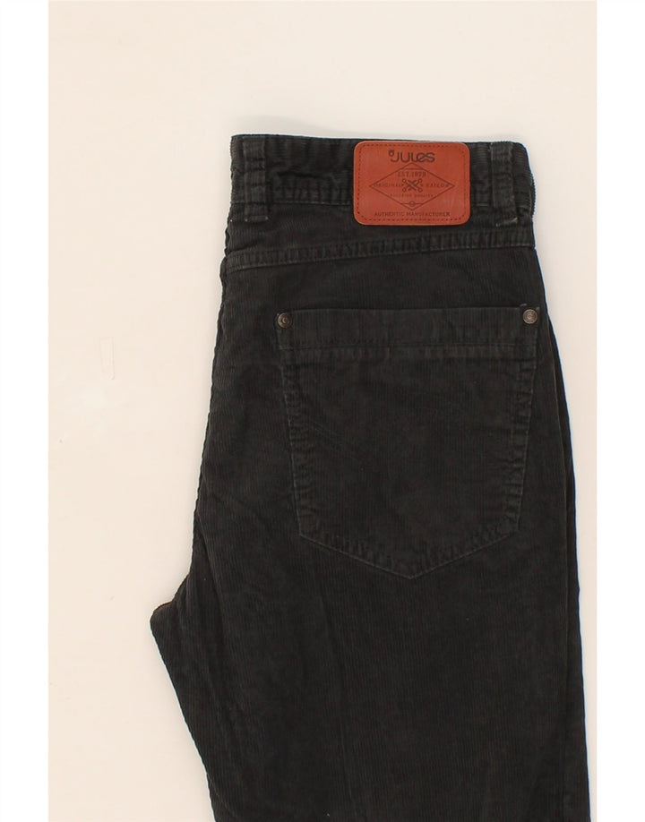 JULES Mens Straight Corduroy Trousers W27 L34  Grey Cotton Vintage Jules and Second-Hand Jules from Messina Hembry 
