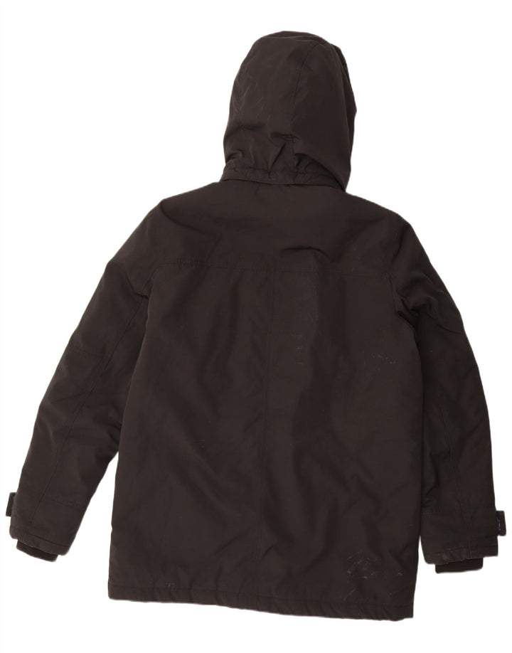 Jaqueta masculina acolchoada com capuz Tommy Hilfiger Reino Unido 42 XL poliéster preto