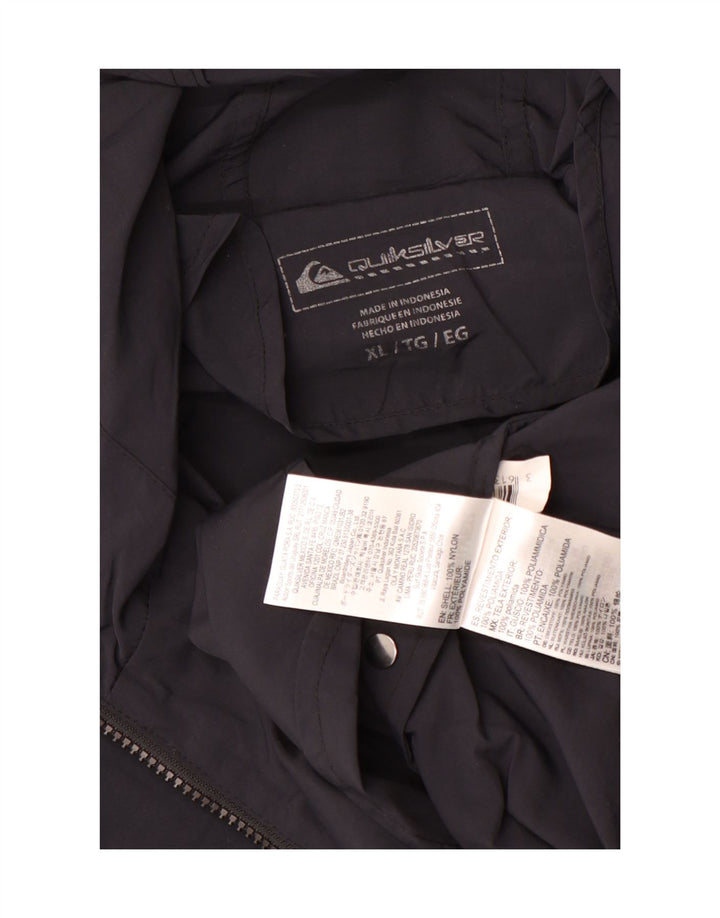 Jaqueta de chuva masculina quiksilver gráfico pulôver Reino Unido 42 XL preto nylon