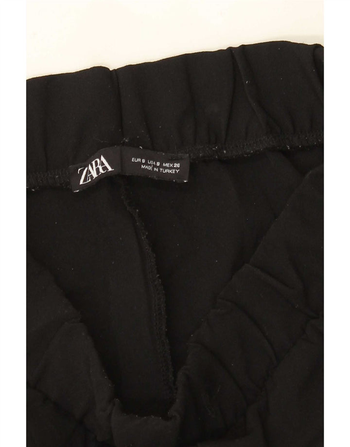 Calça de treino feminina Zara, joggers, pequeno, preto, colorblock, poliéster