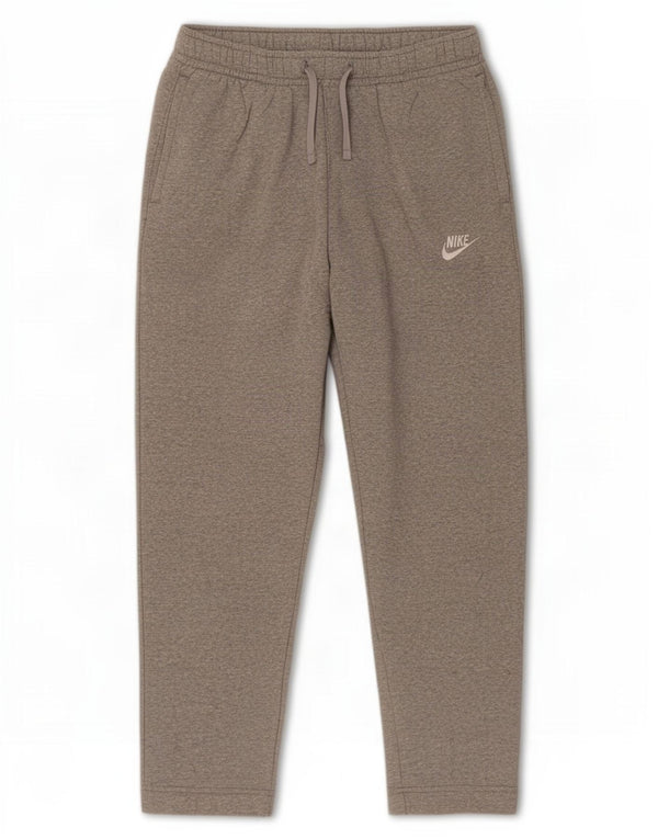 Calça de treino masculina Nike pequena cinza manchada de algodão