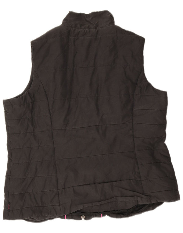 Colete acolchoado feminino Marks & Spencer UK 18 XL poliéster preto