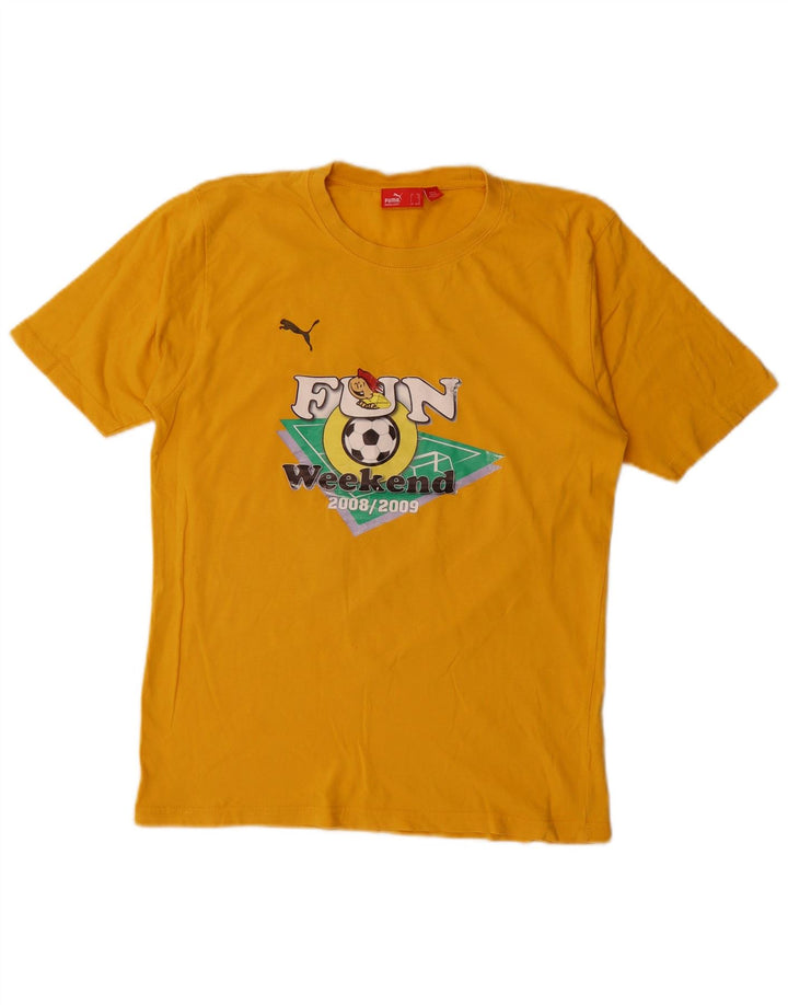 Camiseta Puma Menino Graphic Top 15-16 Anos Amarelo