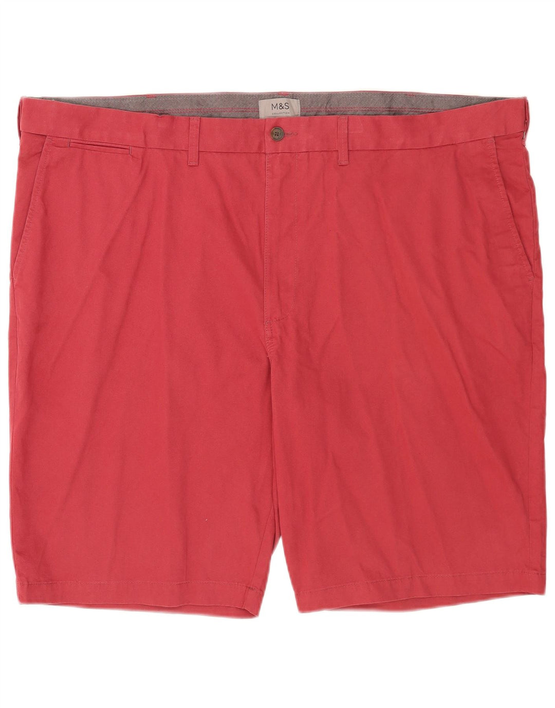 Shorts Chino Masculino Marks & Spencer W48 4XL Algodão Vermelho