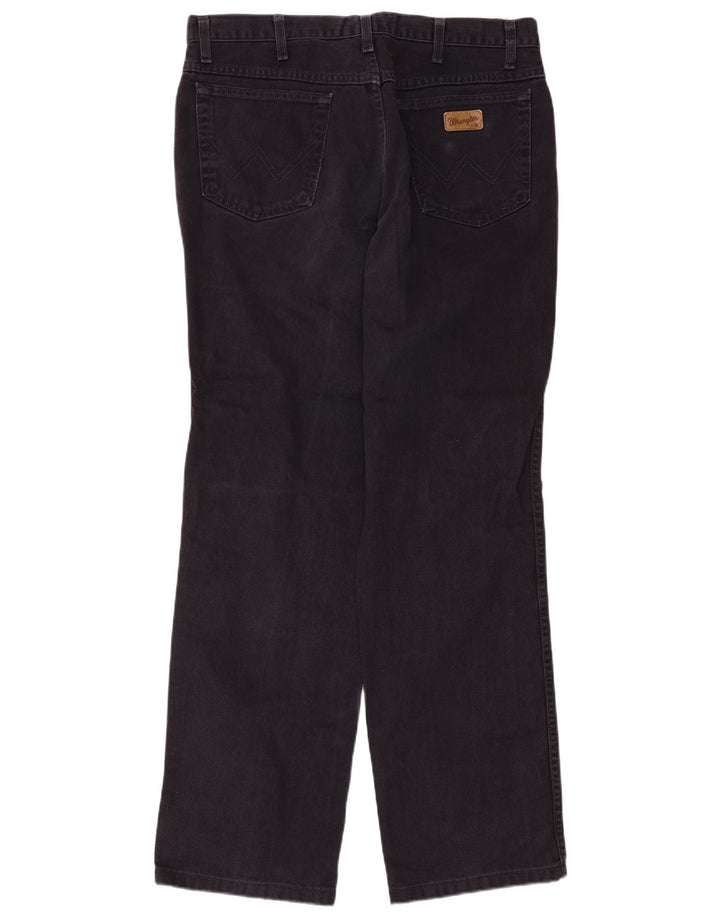 Wrangler Mens Straight Jeans W36 L32 Azul Marinho Algodão