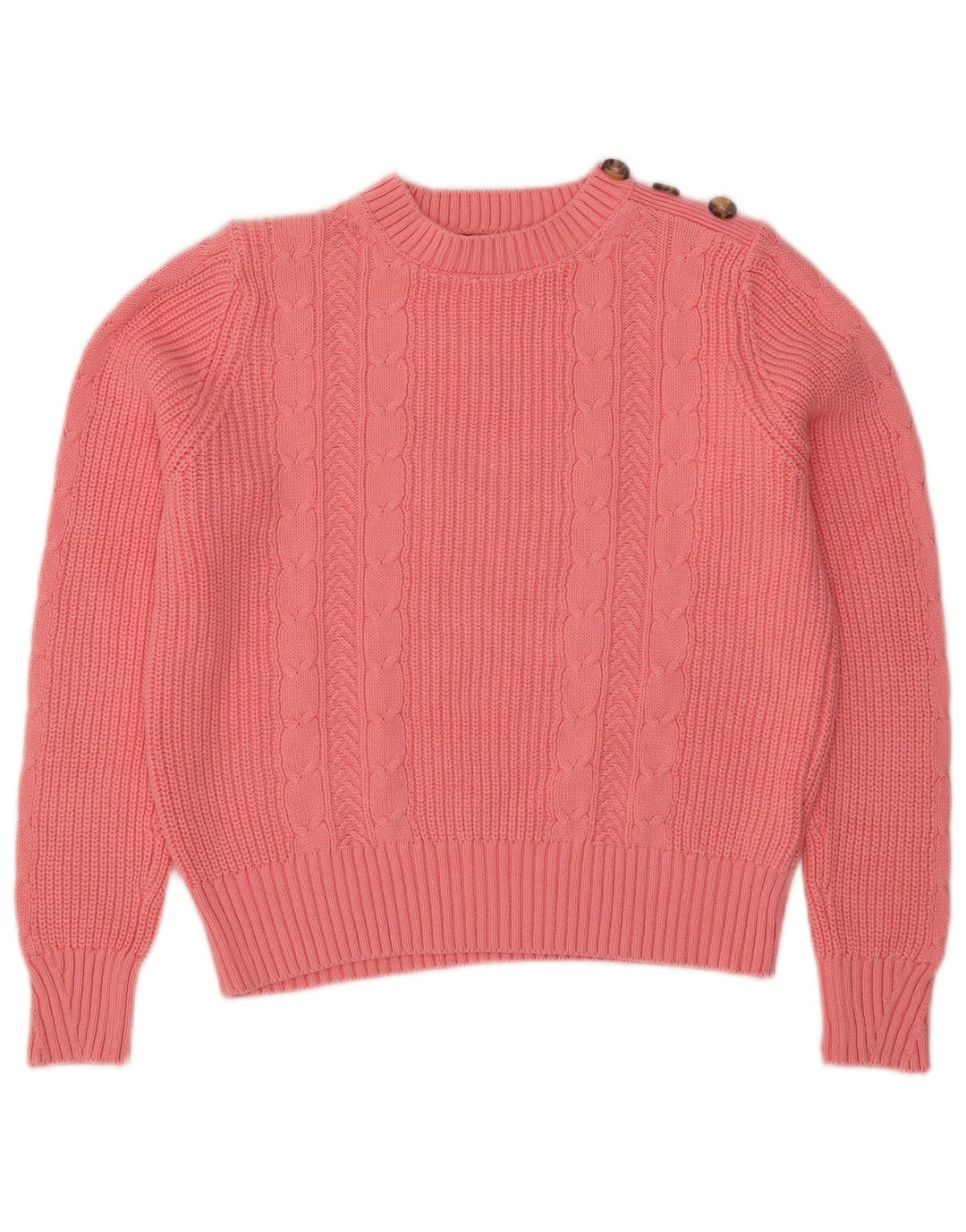 Suéter feminino Marks & Spencer com gola redonda e gola redonda Reino Unido 14 médio rosa