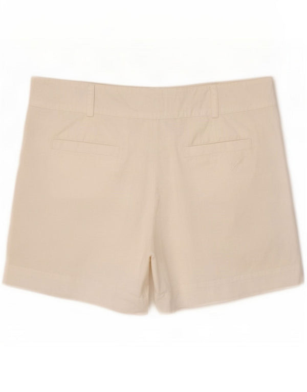 Crew Clothing Womens Shorts Chino de cintura alta Reino Unido 14 Grande W34 Linho branco
