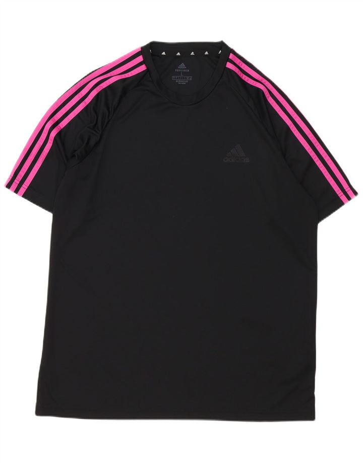 Adidas Mens Aeroready Camiseta Top Grande Poliéster Preto