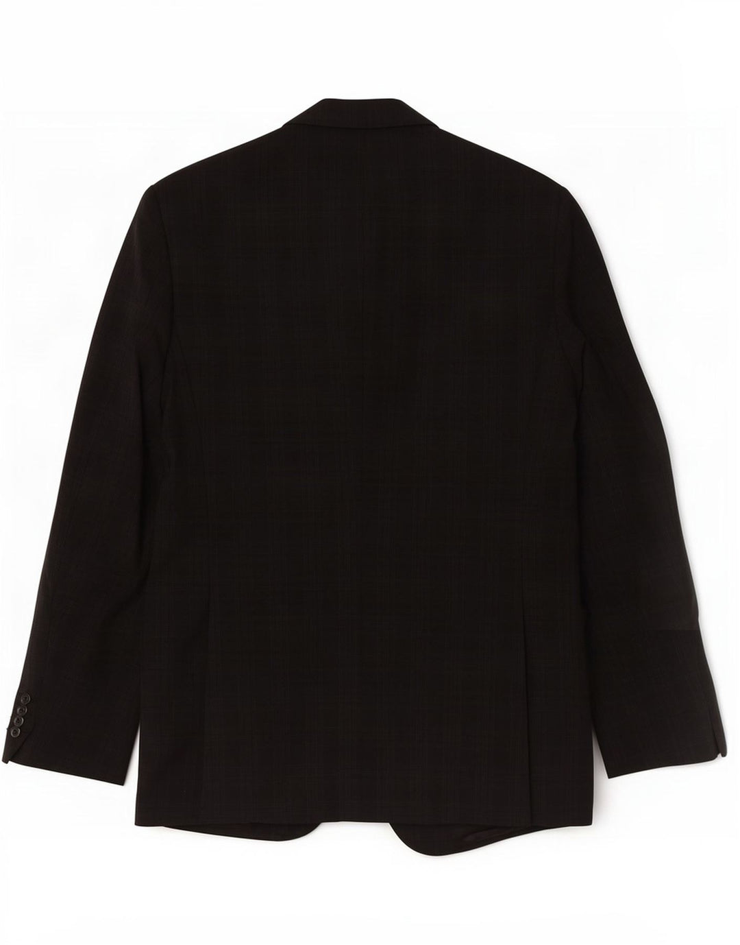 Jaqueta blazer masculina Pal Zileri com 2 botões IT 50 lã virgem xadrez preta grande
