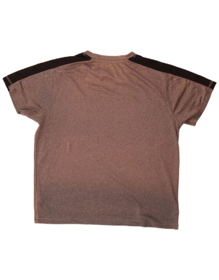Fila Camiseta Masculina Top Grande Poliéster Colourblock Marrom