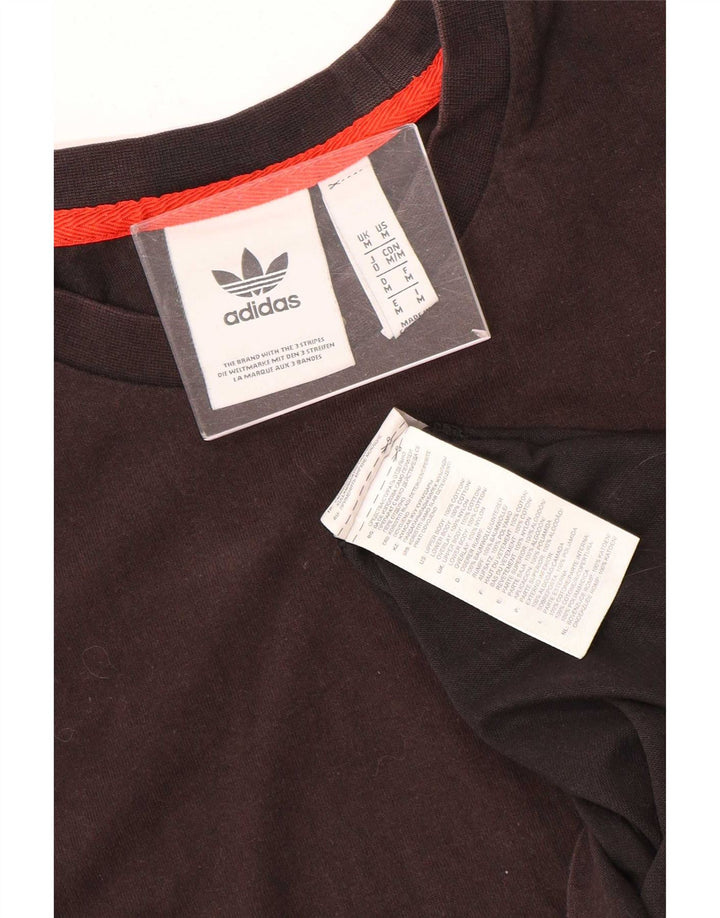 Camiseta masculina Adidas Top médio preto colorblock algodão
