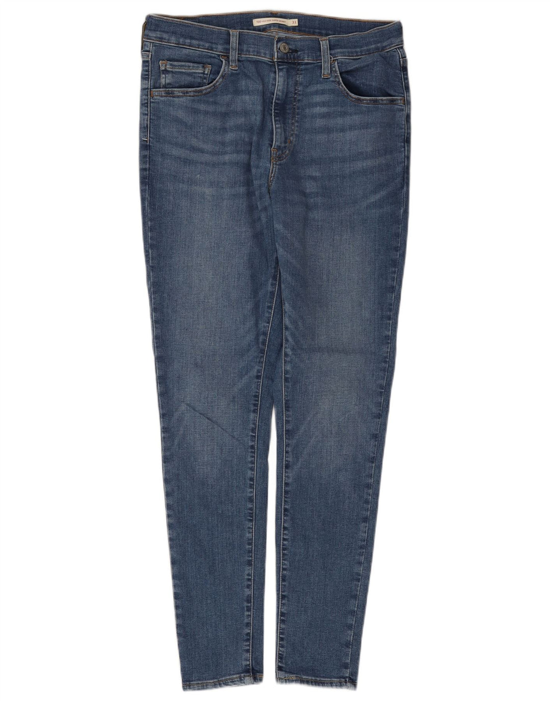 Calça jeans feminina Levi's 710 High Rise Super Skinny W31 L30 azul algodão