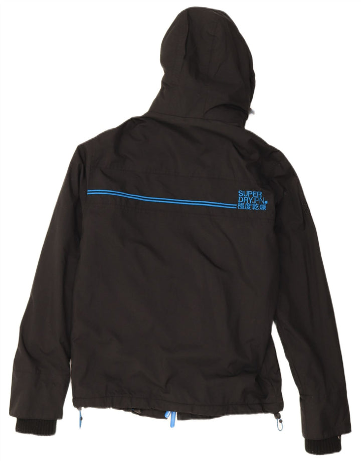 Jaqueta corta-vento masculina Superdry The Windcheater Graphic UK 36 pequena preta