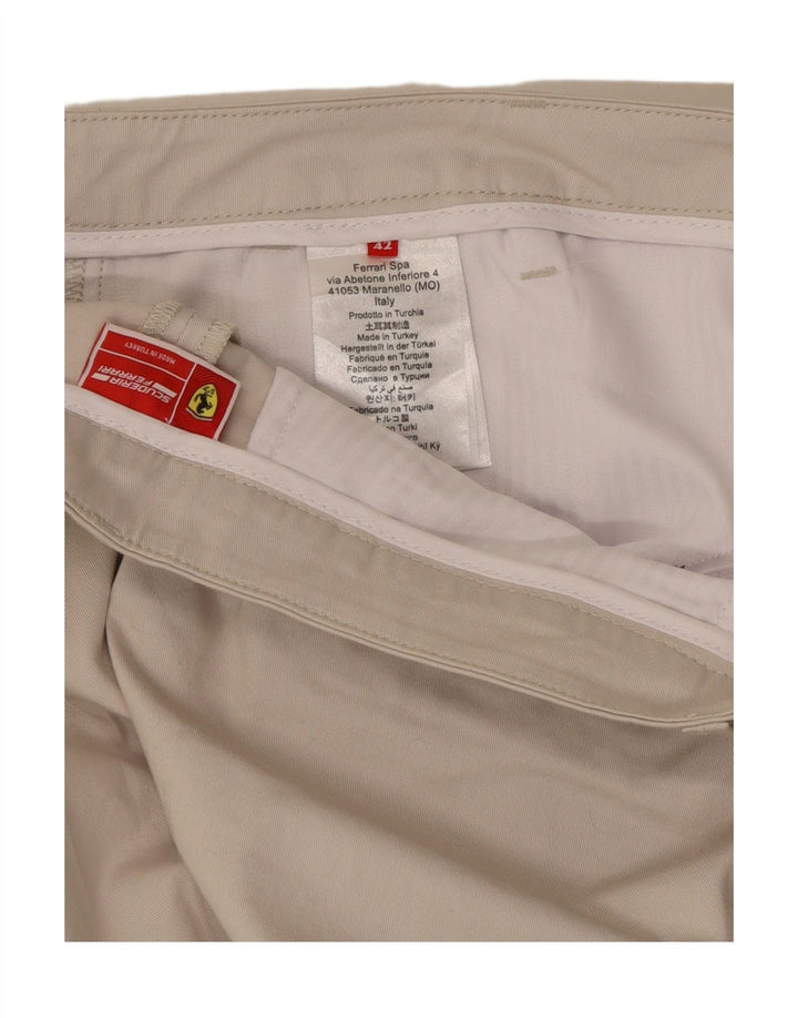 Calça Chino Feminina Ferrari IT 42 Médio W28 L26 Bege