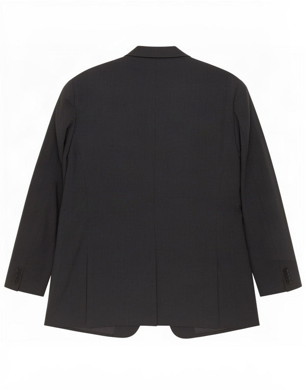 Giorgio Armani Mens 2 Button Blazer Jacket IT 52 XL Black Pinstripe