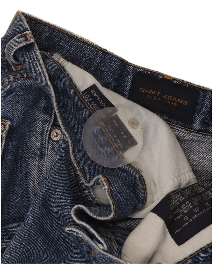 Gant Jeans masculino regular reto W34 L27 algodão azul