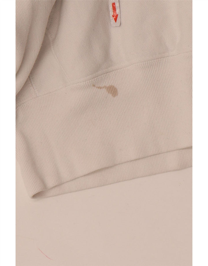 Jumper masculino com capuz Champion pequeno algodão branco