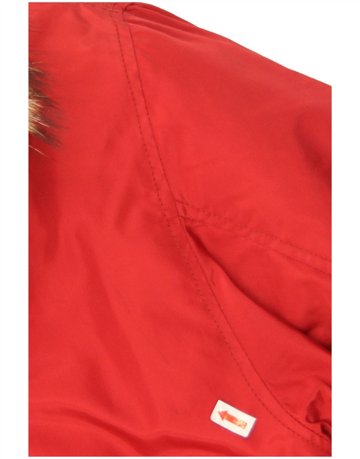 Jaqueta masculina acolchoada com capuz Dolomite UK 44 2XL poliamida vermelha