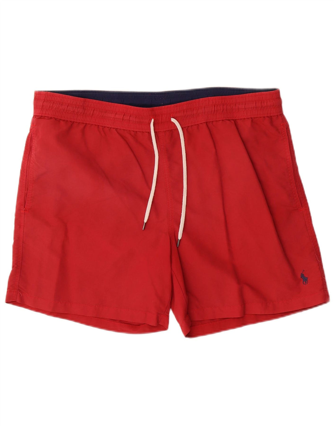 Shorts de natação masculino Polo Ralph Lauren médio vermelho nylon