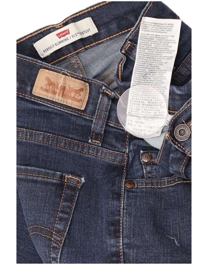 Calça jeans feminina Levi's 512 Perfectly Slimming Bootcut W31 L30 azul algodão