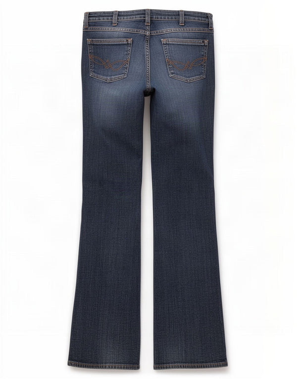 Wrangler feminino Megan Bootcut jeans W30 L32 azul marinho algodão