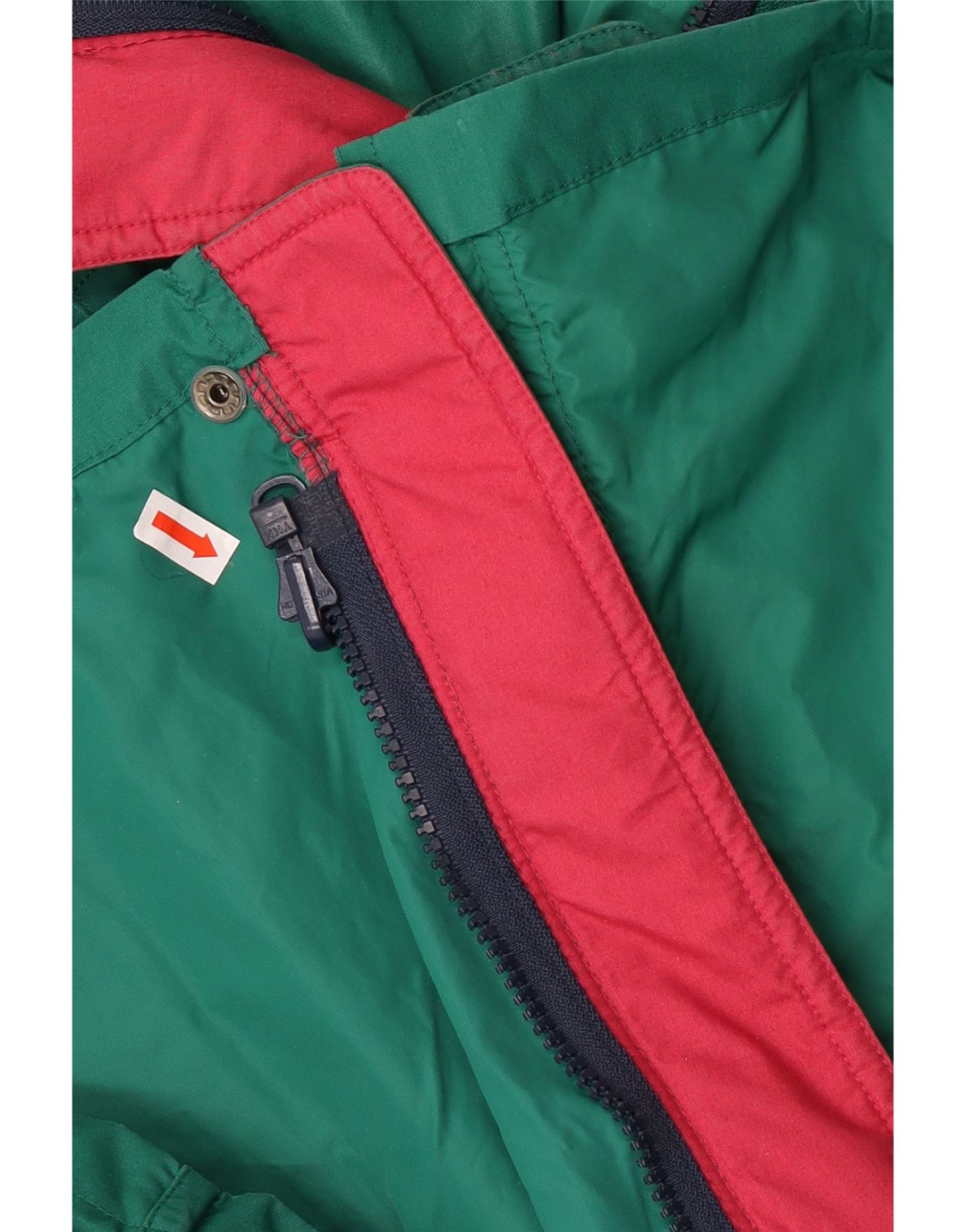 Jaqueta corta-vento masculina vintage UK 42 XL poliéster verde