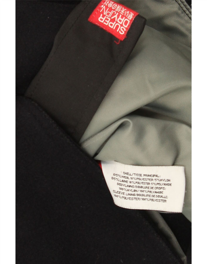 Jaqueta militar gráfica masculina Superdry Reino Unido 38 lã azul marinho médio