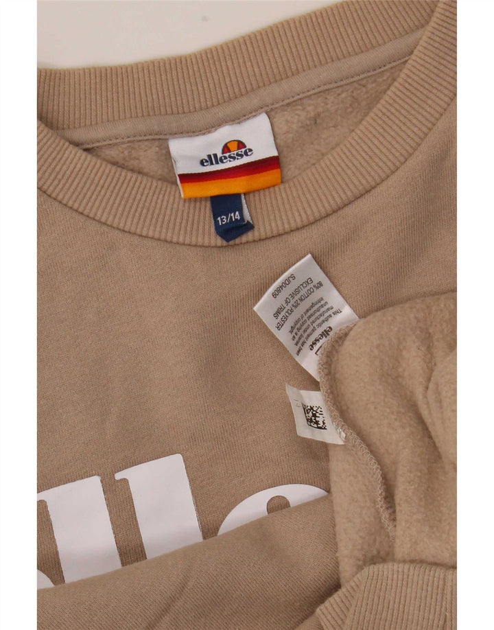Suéter gráfico Ellesse Boys 13-14 anos algodão marrom