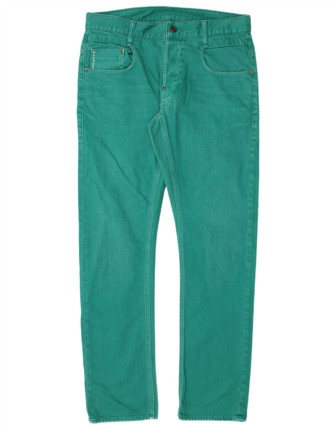 G-Star Masculino Slim Jeans W33 L32 Algodão Verde