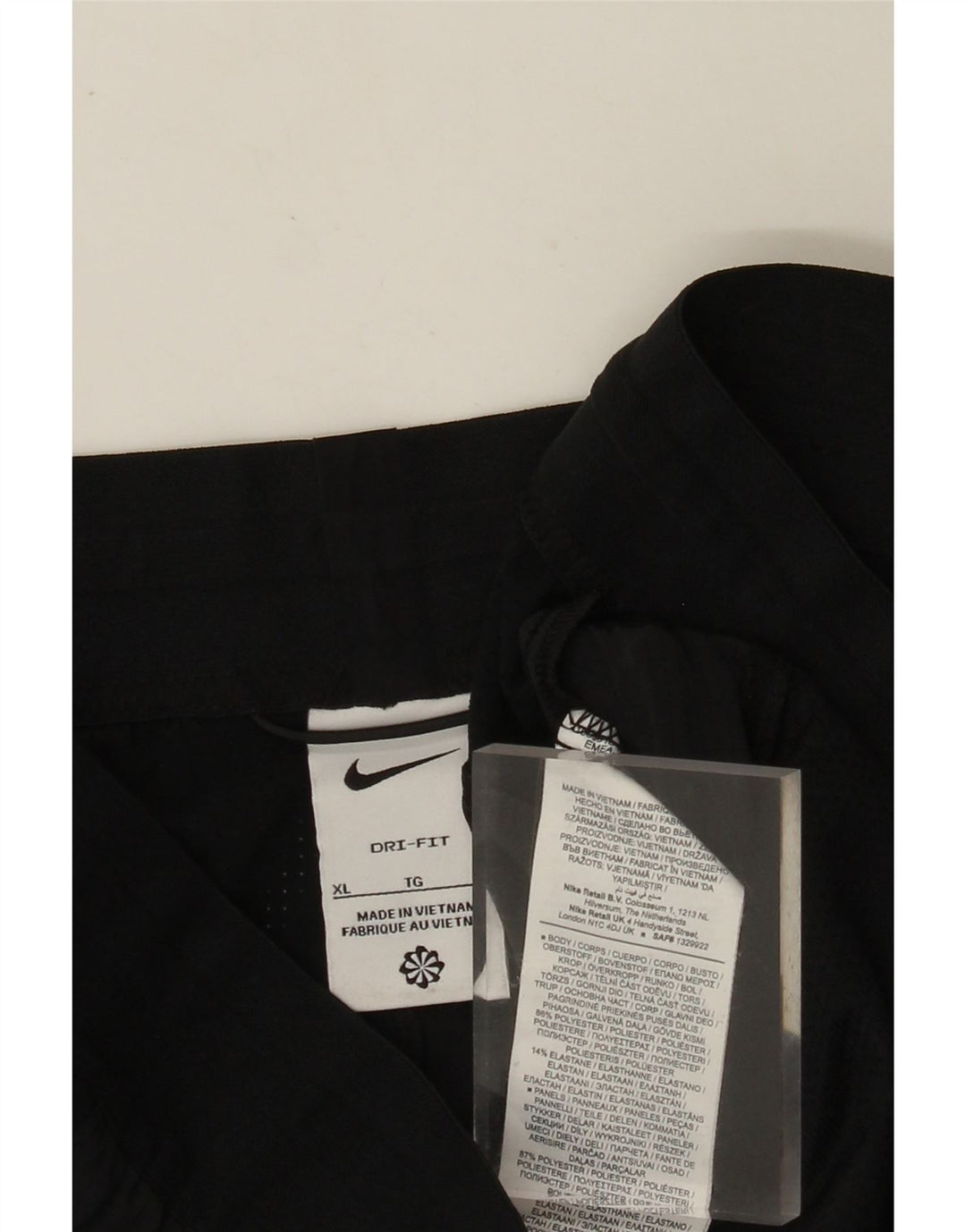 Shorts esportivos femininos NIKE Dri Fit UK 18 XL preto poliéster