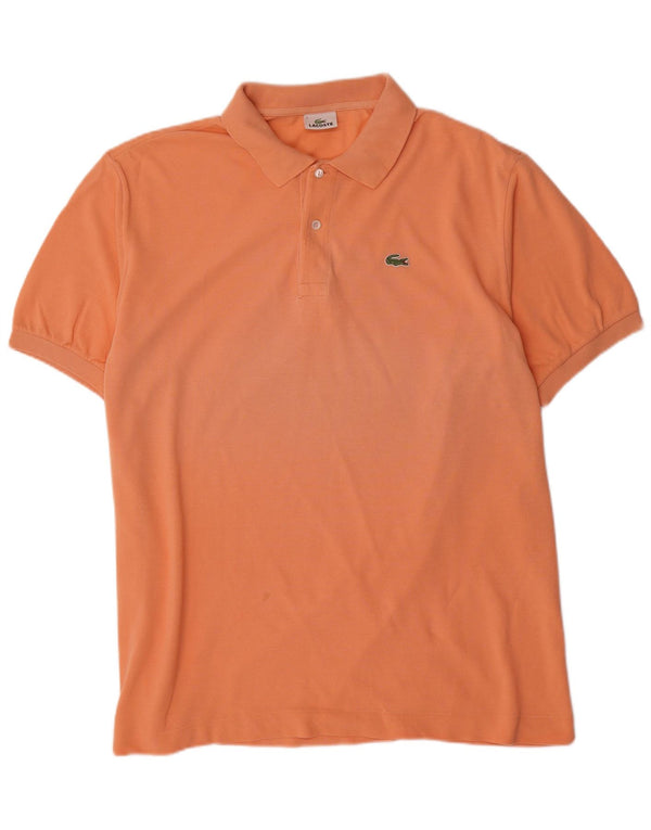 Camisa polo masculina Lacoste Regular Fit tamanho 7 2XL algodão laranja
