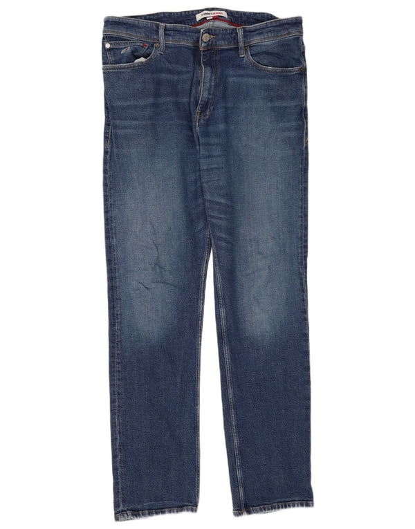 Tommy Hilfiger feminino Ethan relaxado ajuste jeans reto W32 L32 algodão azul