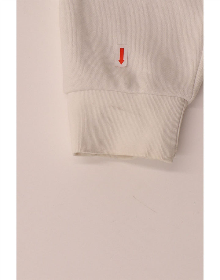 ADIDAS Mens Hoodie Jumper Médio Algodão Branco