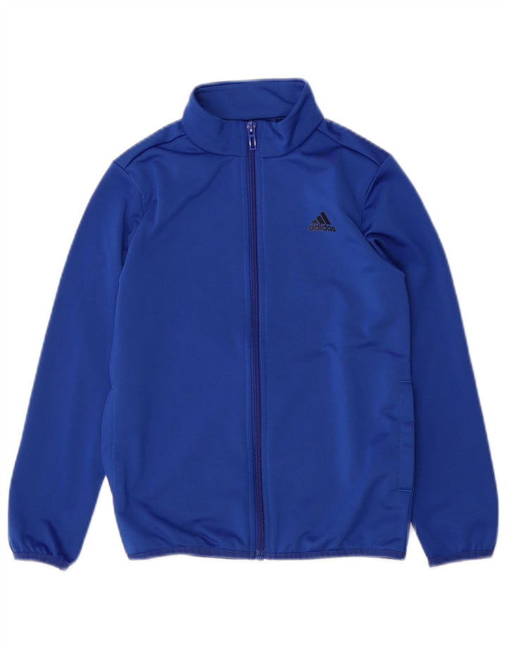 ADIDAS Meninos Primegreen Graphic Tracksuit Top Jacket 7-8 Anos Azul