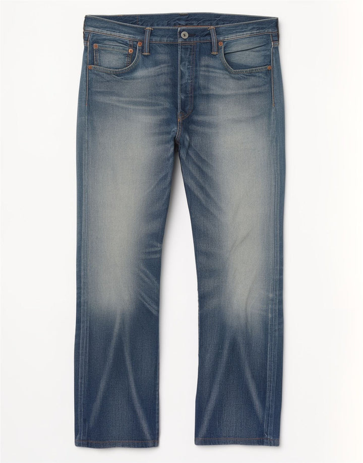 Levi's Masculino 501 Straight Jeans W34 L28 Azul Algodão