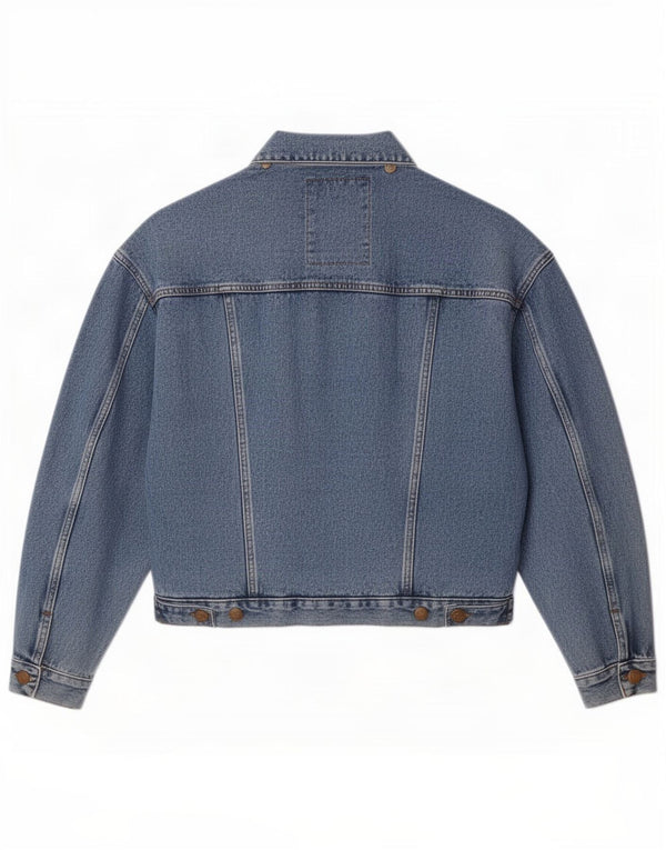 Jaqueta jeans masculina vintage UK 40 grande algodão azul
