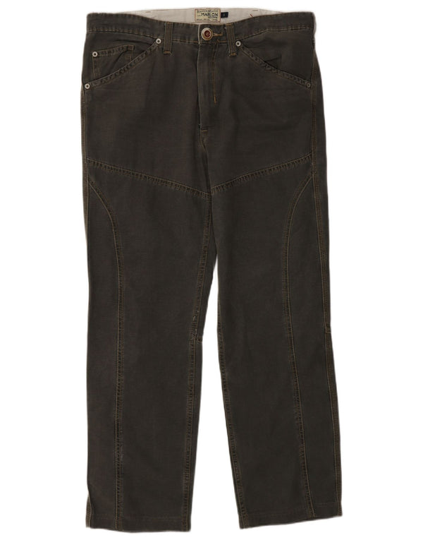Calça masculina Brooksfield Marlon Straight casual IT 50 grande W34 L29 cinza