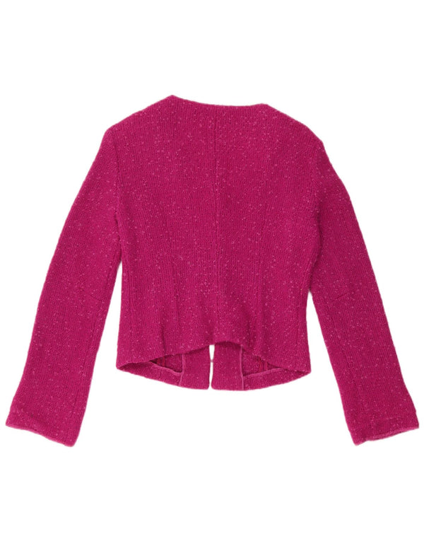 Mariella Burani Womens Bolero Jumper UK 14 Large Burgundy Virgin Wool
