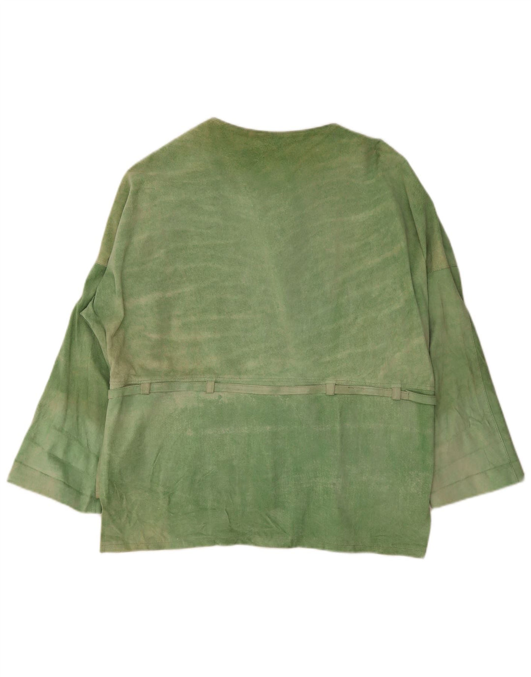 Jaqueta de camurça feminina vintage UK 20 2XL verde