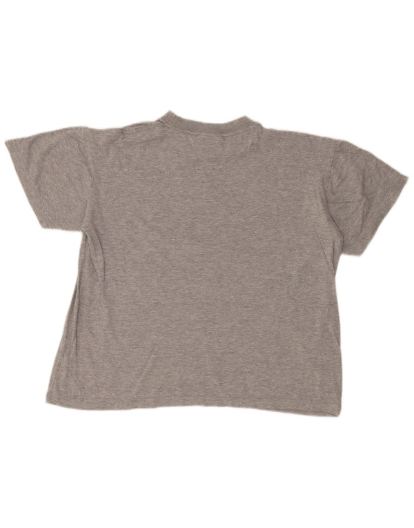 Camiseta feminina Kappa com estampa gráfica UK 14 algodão cinza médio
