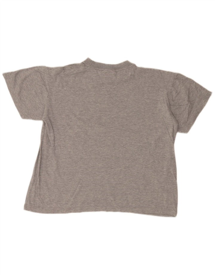 Camiseta feminina Kappa com estampa gráfica UK 14 algodão cinza médio