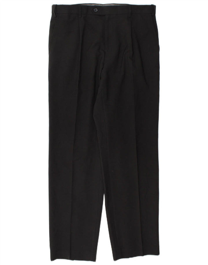 Calça masculina Marks & Spencer com pegged suit W36 L33 poliéster preto