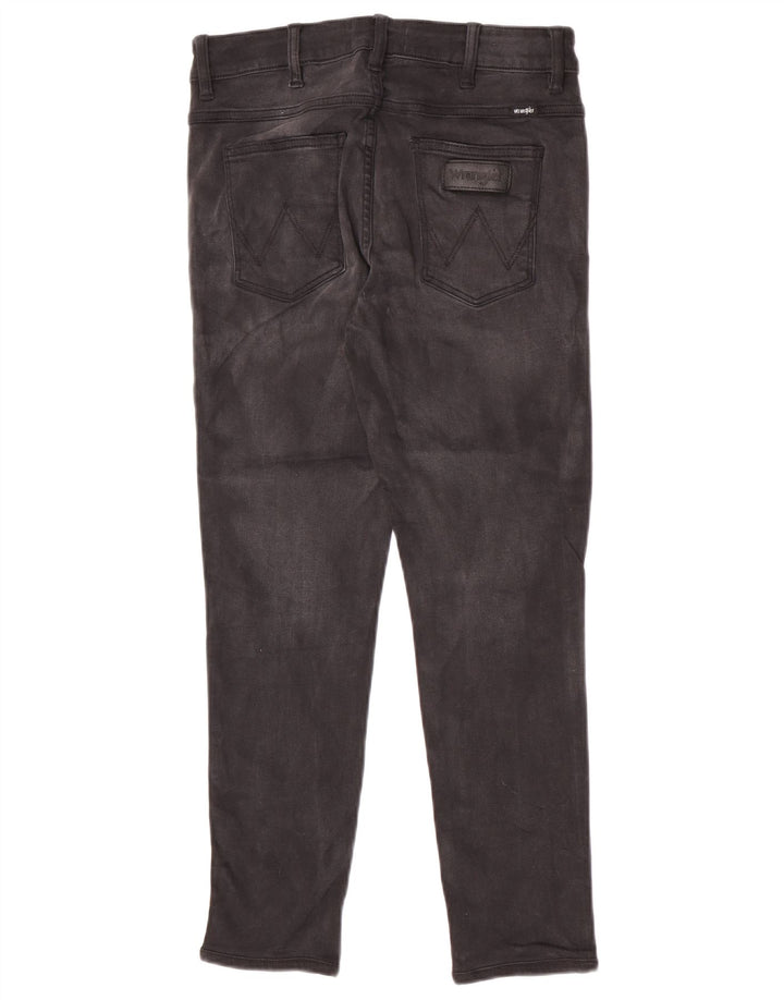 Jeans Wrangler feminino desgastado slim W30 L26 algodão preto